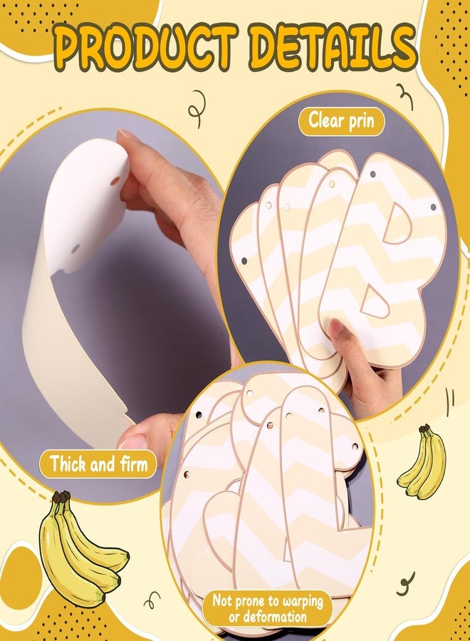 Epakh Lets Go Bananas Banner Gold Banana Fruit Themed Banner for Fruit Birthday Baby Shower Party Supplies (Yellow, 16.4ft Long) - Image 4